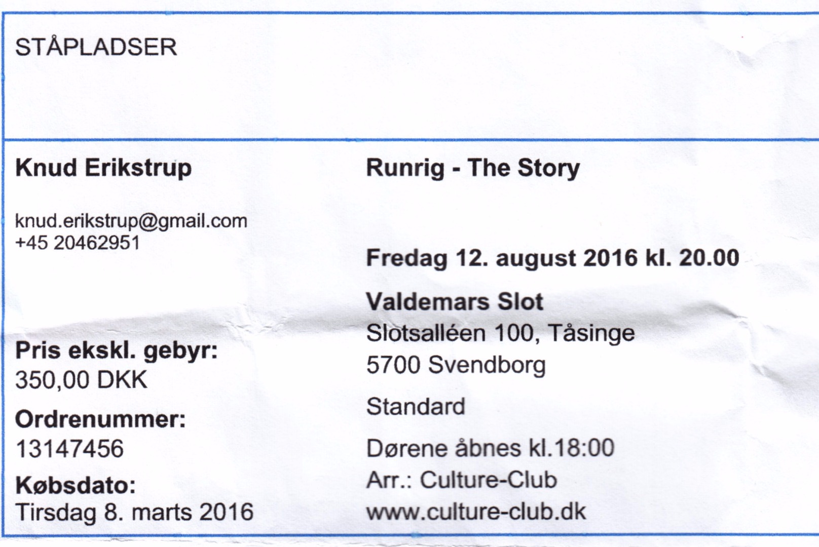 *12. - 13. August 2016 Koncert Runrig