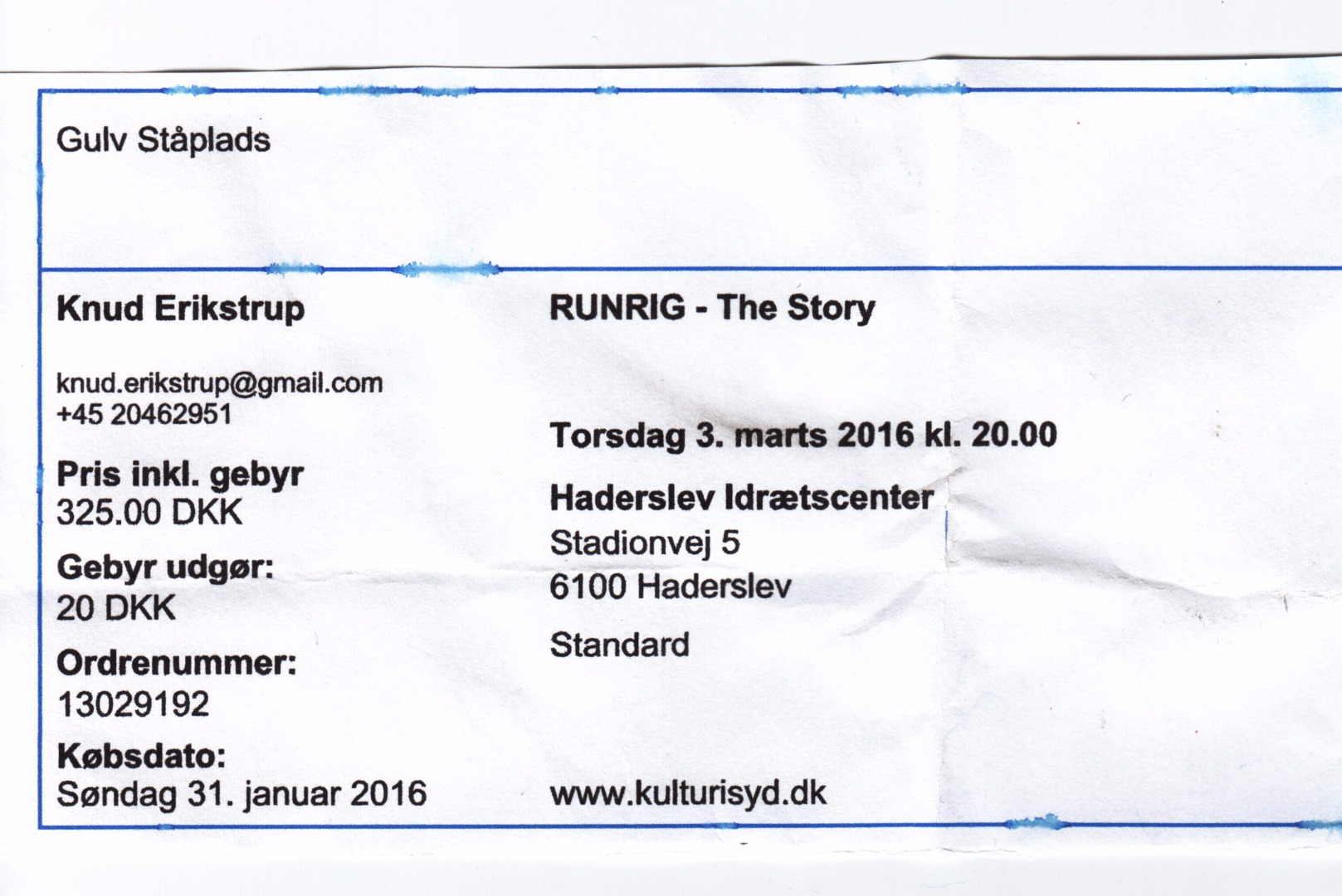 *3. marts 2016 Koncert Runrig