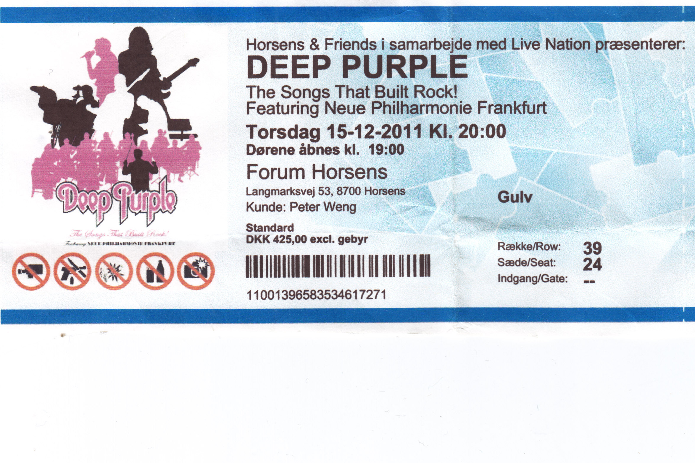 *15. december 2011 Koncert Deep Purple