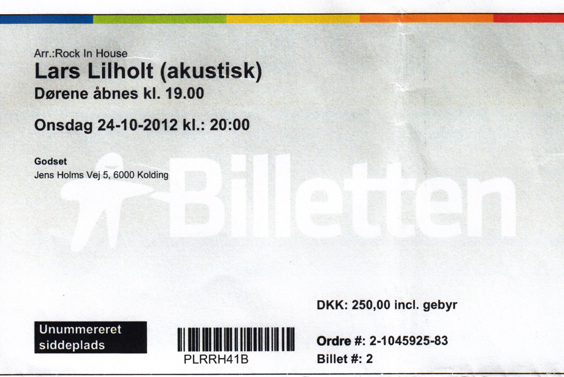 24. oktober 2012 Koncert Lars Lilholt