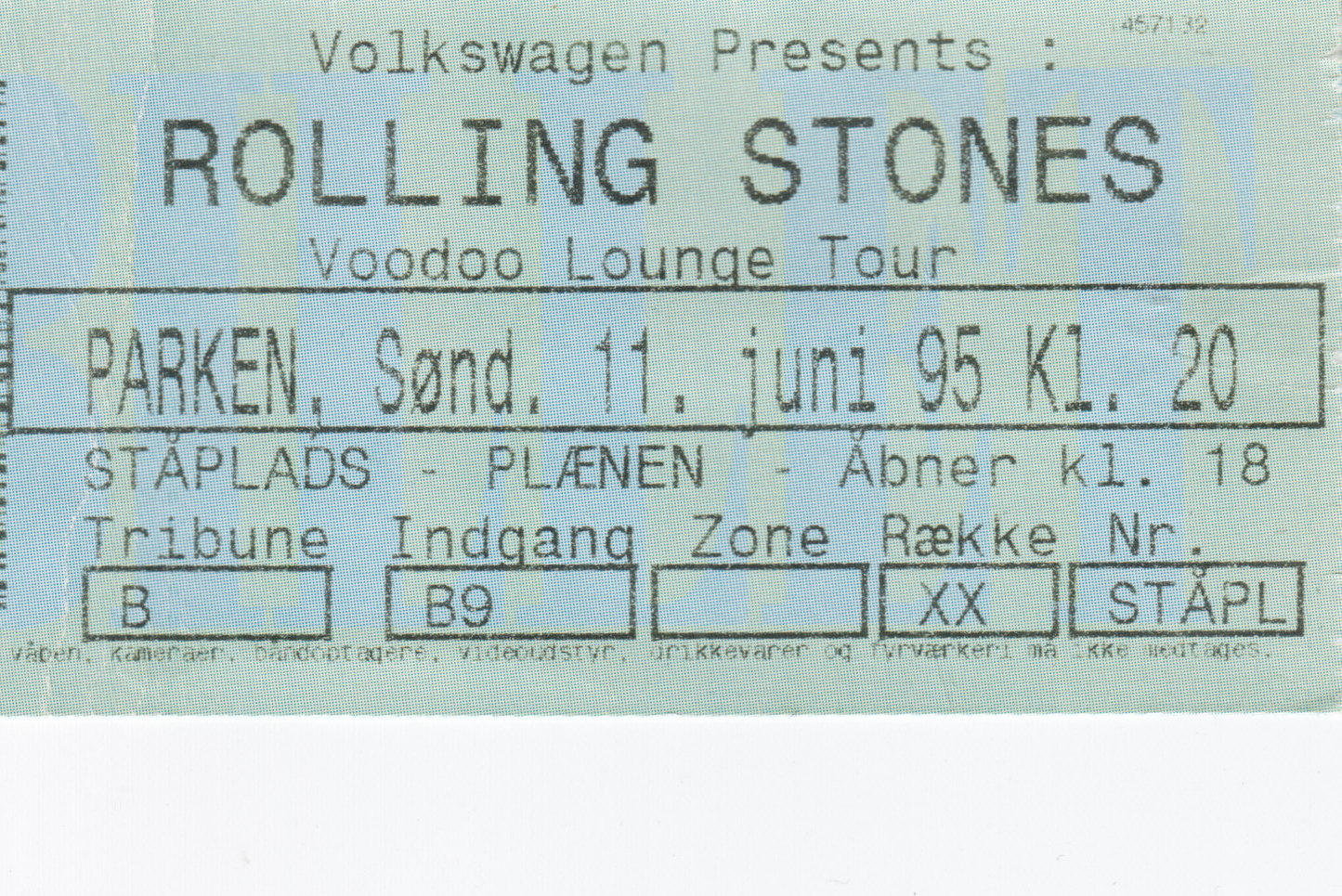 *11. juni 1995 Koncert Rolling Stones