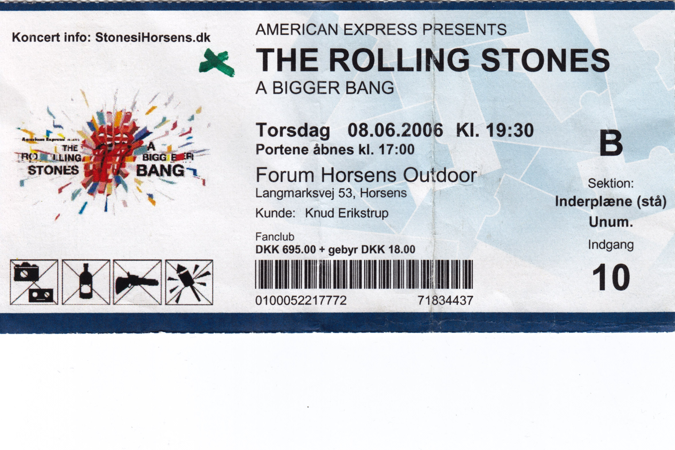 *3. september 2006 Koncert Rolling Stones