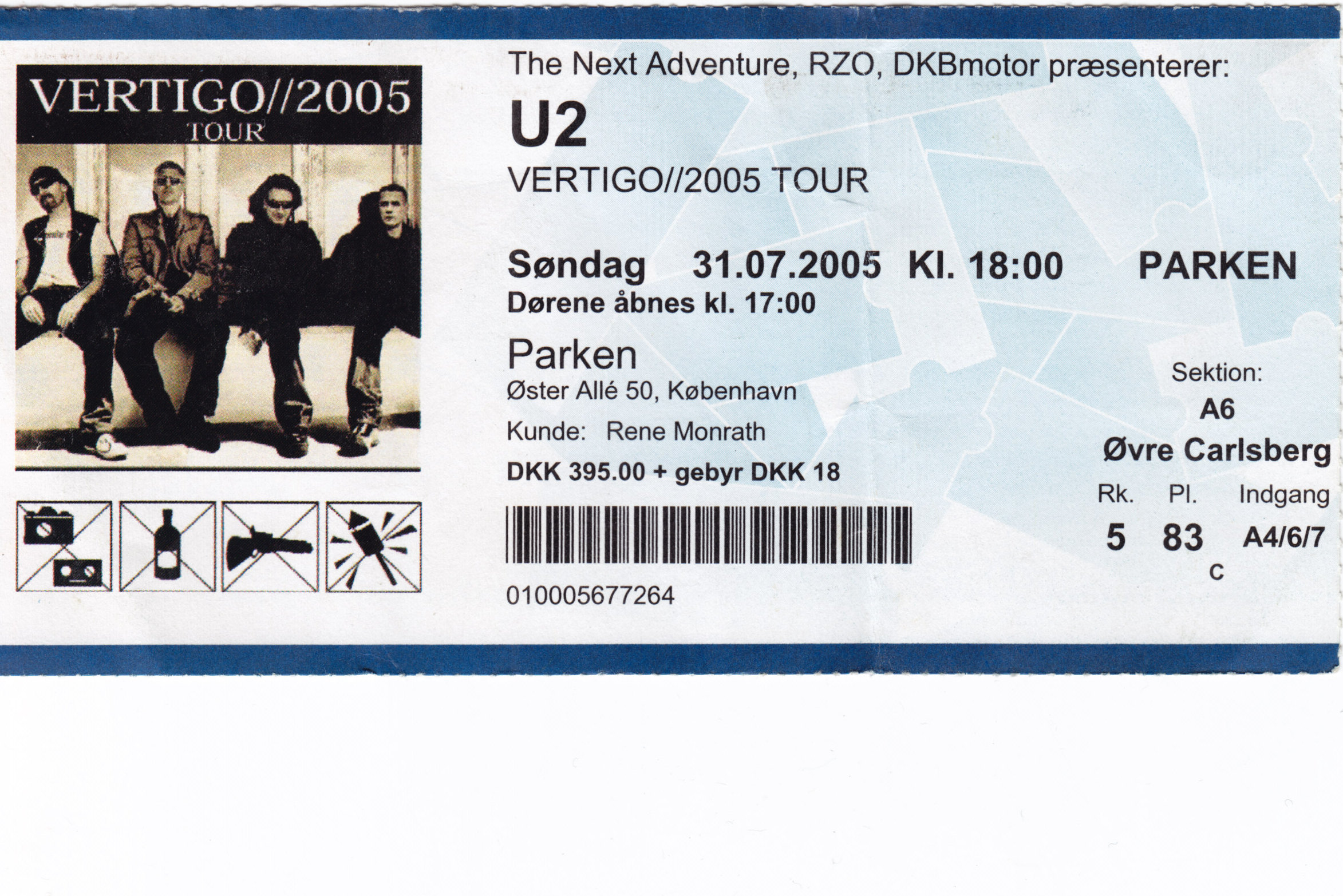 *31. juli 2005 Koncert U2 i Parken