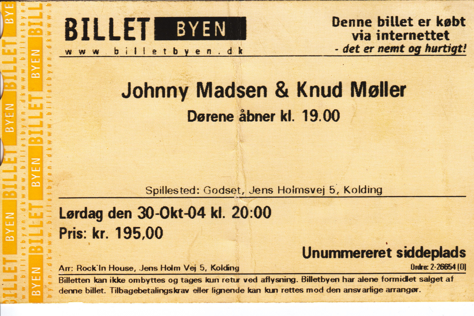30. oktober 2004 Koncert Johnny Madsen