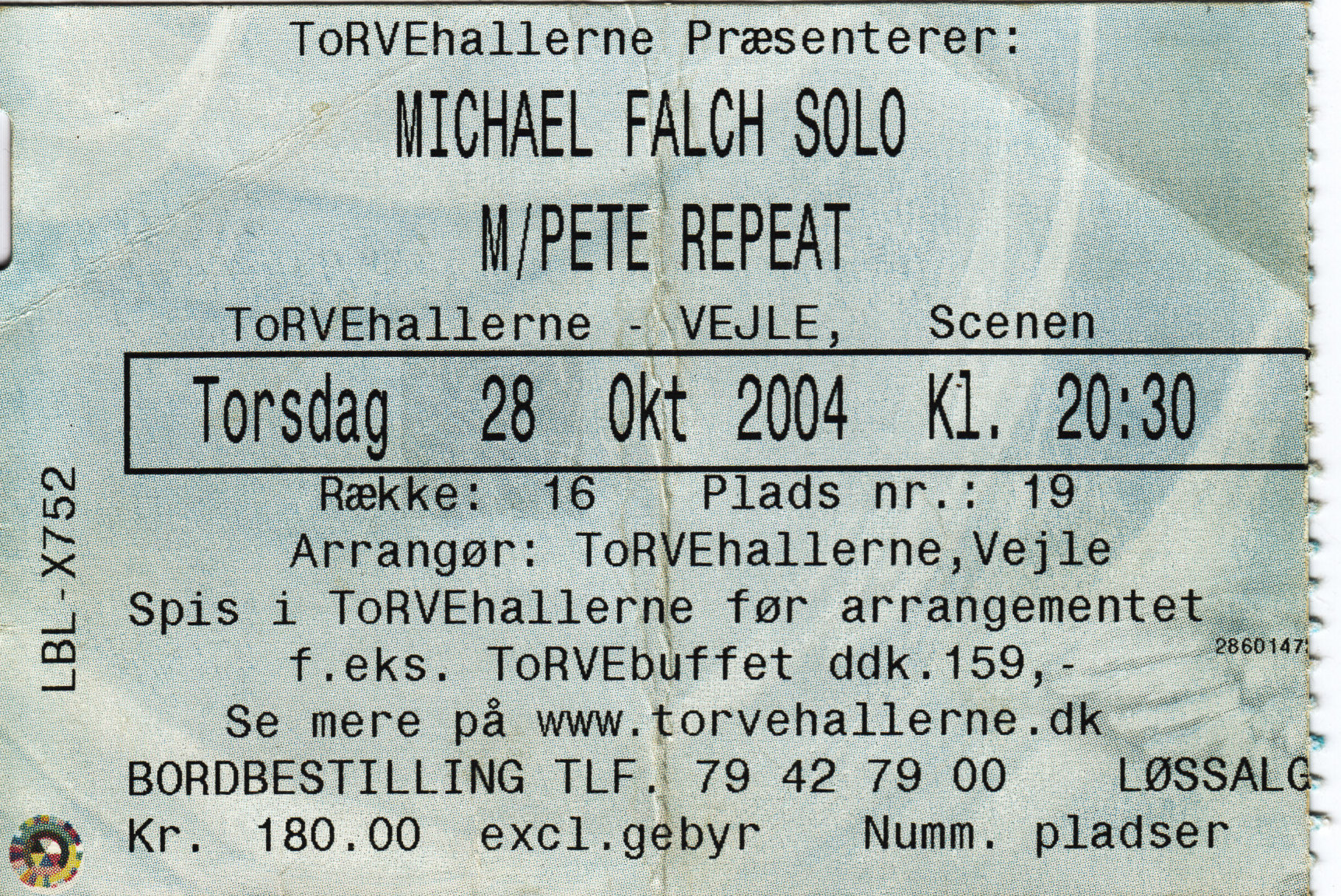28. oktober 2004 Koncert Michael Falch