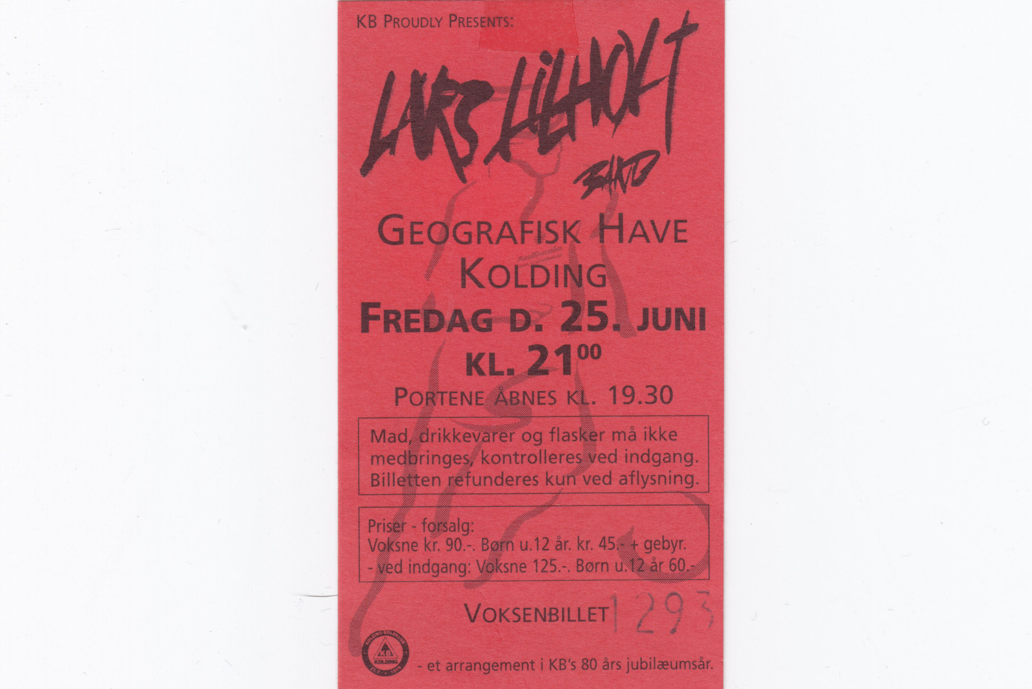25. juni 1999 Koncert Lars Lilholt Band