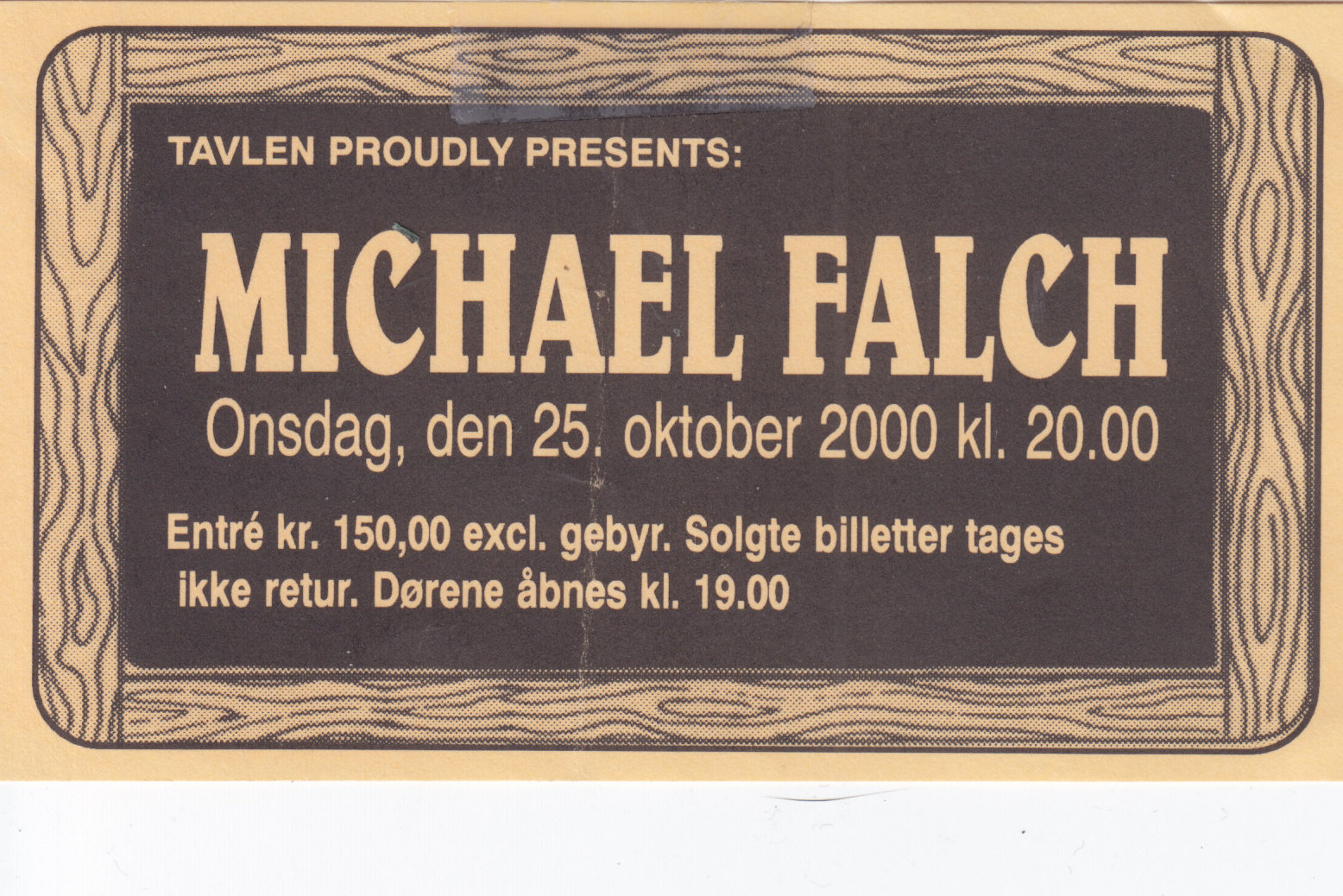25. oktober 2000 Koncert Michael Falch