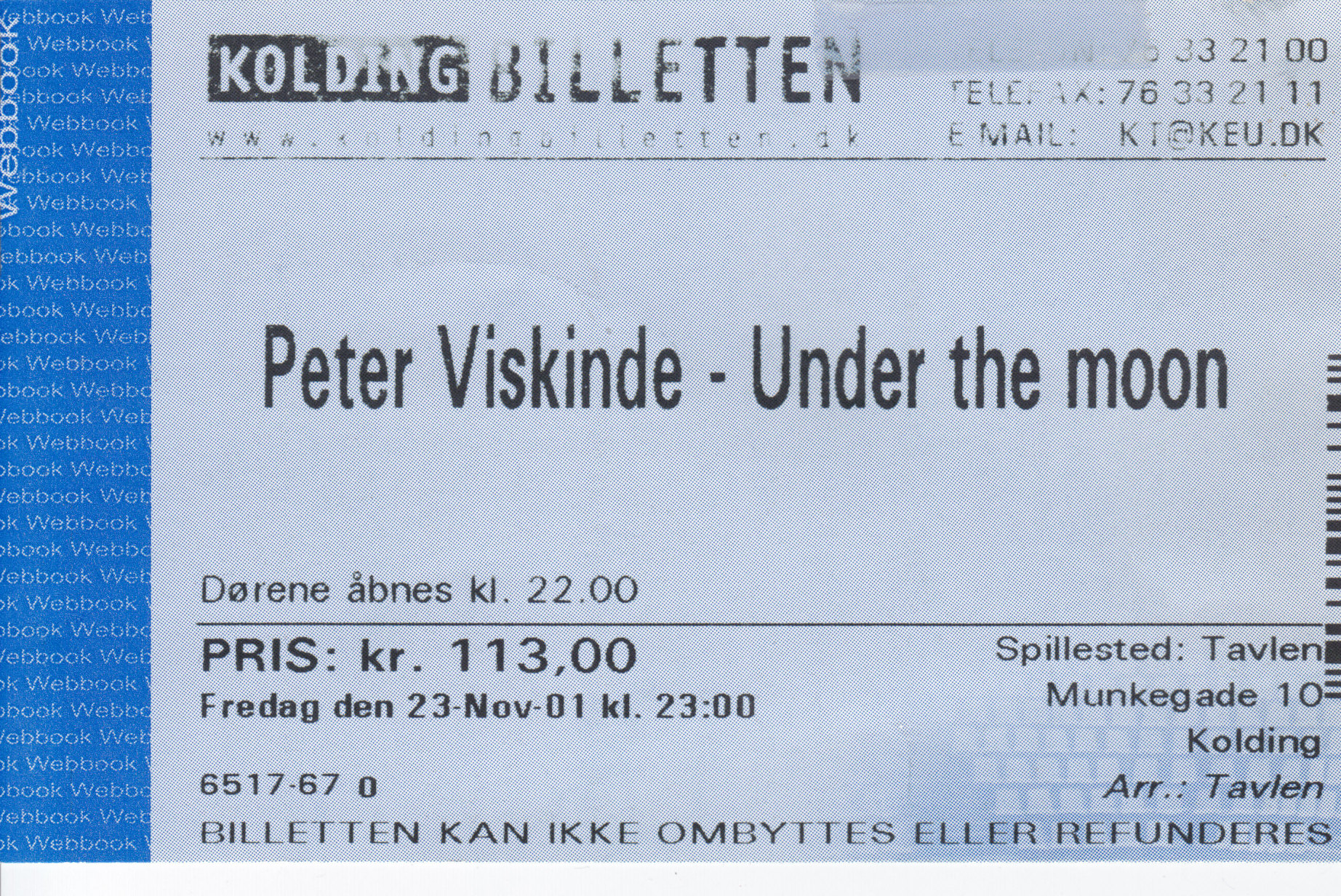 23. november 2001 Koncert Peter Viskinde