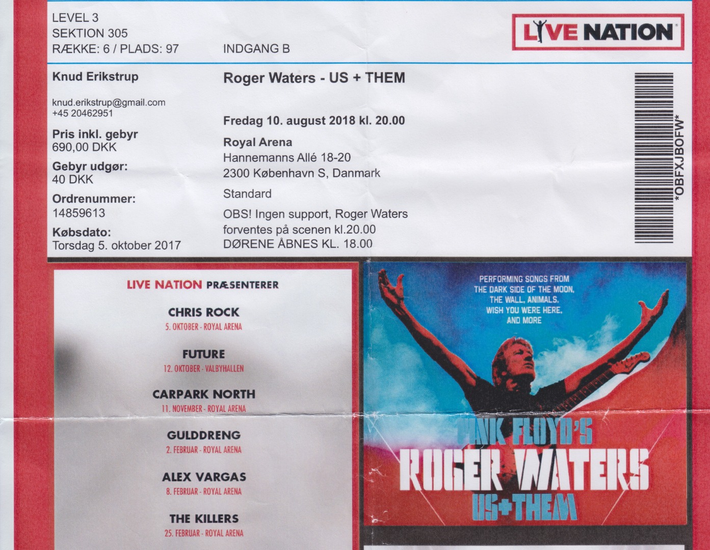 *10. august 2018 - Koncert Roger Waters