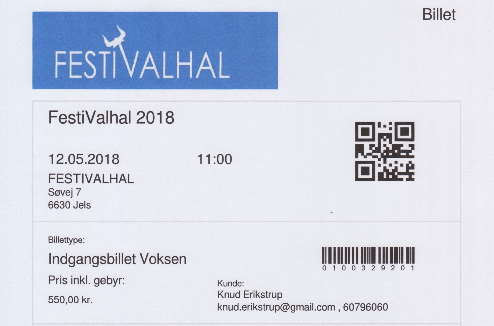 *12. maj 2018 - Festivalhal i Jels