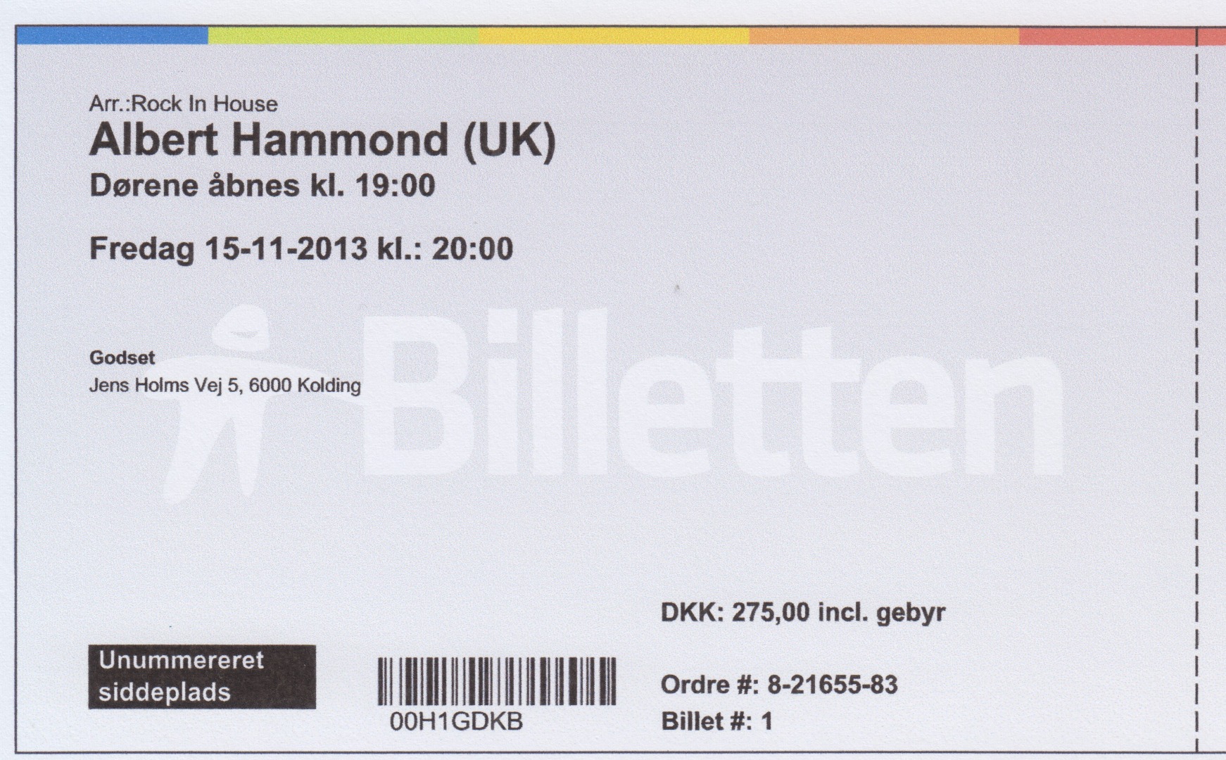15. november 2013 Koncert Albert Hammond