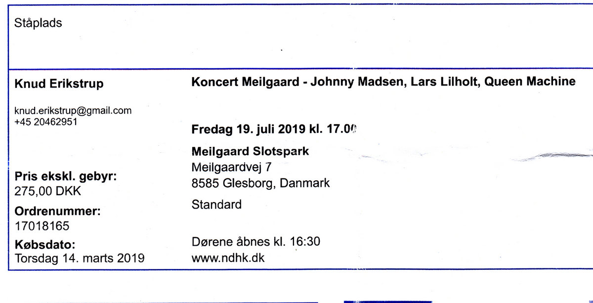 19. juli 2019 - Koncert Lars Lilholt og Johnny Madsen