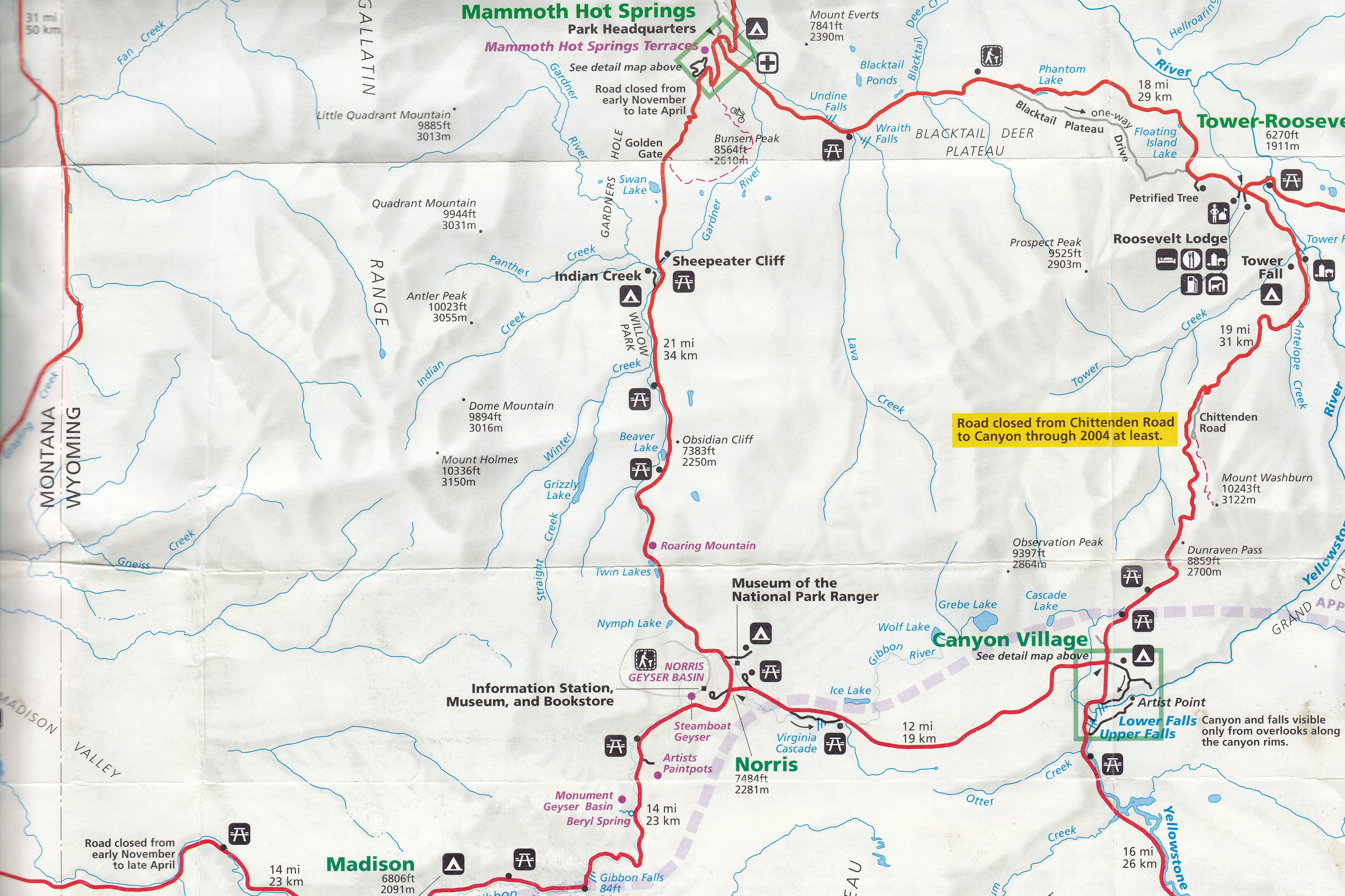Ma 8/8 - 168 km: En rundtur i Yellowstone